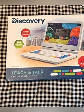 Discovery Teach & Talk Exploration Laptop - White with Blue & Green Accents